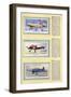 Page from an Album of Aeroplanes (Civil) for Cigarette Cards-null-Framed Art Print