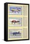 Page from an Album of Aeroplanes (Civil) for Cigarette Cards-null-Framed Stretched Canvas