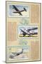 Page from an Album of International Air Liners for Cigarette Cards-null-Mounted Art Print
