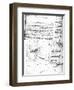 Page from Da Vinci's Notebook-Leonardo da Vinci-Framed Giclee Print