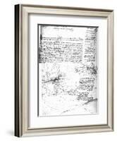 Page from Da Vinci's Notebook-Leonardo da Vinci-Framed Giclee Print