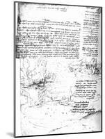 Page from Da Vinci's Notebook-Leonardo da Vinci-Mounted Giclee Print