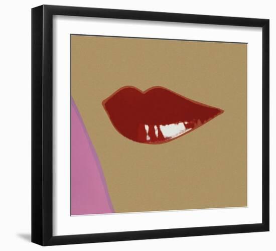Page from Lips Book, c.1975-Andy Warhol-Framed Giclee Print