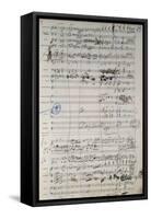 Page from Original Score of Madame Butterfly, Opera by Giacomo Puccini-null-Framed Stretched Canvas