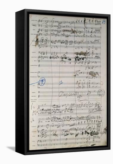 Page from Original Score of Madame Butterfly, Opera by Giacomo Puccini-null-Framed Stretched Canvas