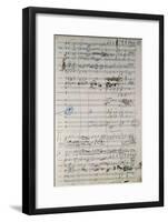 Page from Original Score of Madame Butterfly, Opera by Giacomo Puccini-null-Framed Giclee Print