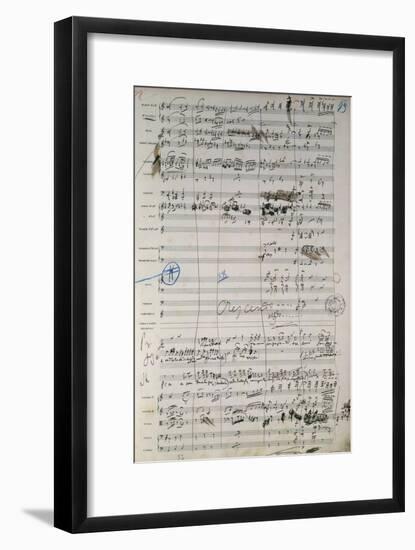 Page from Original Score of Madame Butterfly, Opera by Giacomo Puccini-null-Framed Giclee Print