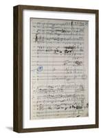 Page from Original Score of Madame Butterfly, Opera by Giacomo Puccini-null-Framed Giclee Print