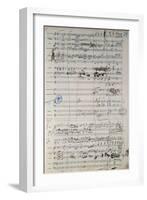 Page from Original Score of Madame Butterfly, Opera by Giacomo Puccini-null-Framed Giclee Print