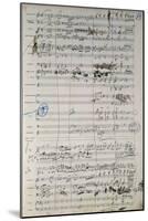 Page from Original Score of Madame Butterfly, Opera by Giacomo Puccini-null-Mounted Giclee Print