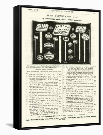 Page from the Army and Navy Catalogue, April 1902-null-Framed Stretched Canvas