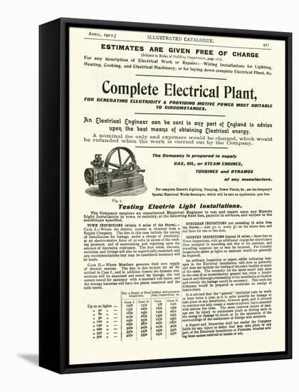 Page from the Army and Navy Catalogue, April 1902-null-Framed Stretched Canvas