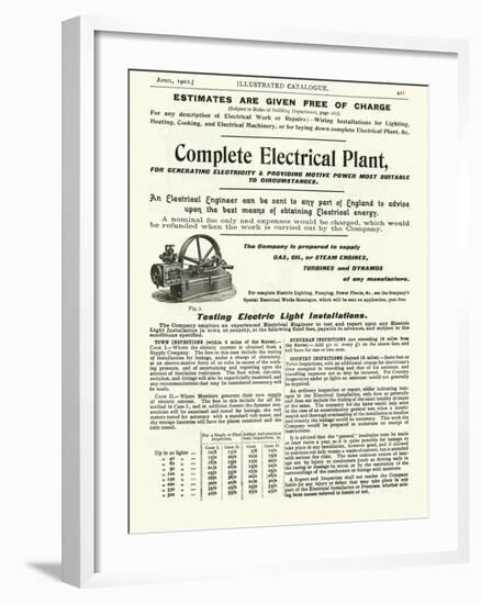 Page from the Army and Navy Catalogue, April 1902-null-Framed Giclee Print