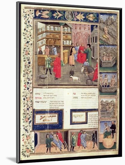 Page from the "Canon of Medicine" by Avicenna (Ibn Sina) (980-1037)-null-Mounted Giclee Print
