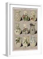 Page from the Catalogue of the Grand Depot De Porcelaines, Faiences Et Verreries-null-Framed Giclee Print