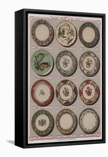 Page from the Catalogue of the Grand Depot De Porcelaines, Faiences Et Verreries-null-Framed Stretched Canvas