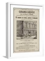 Page from the Catalogue of the Grand Depot De Porcelaines, Faiences Et Verreries-null-Framed Giclee Print