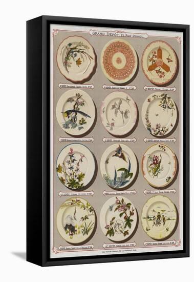 Page from the Catalogue of the Grand Depot De Porcelaines, Faiences Et Verreries-null-Framed Stretched Canvas