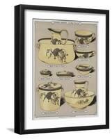 Page from the Catalogue of the Grand Depot De Porcelaines, Faiences Et Verreries-null-Framed Giclee Print