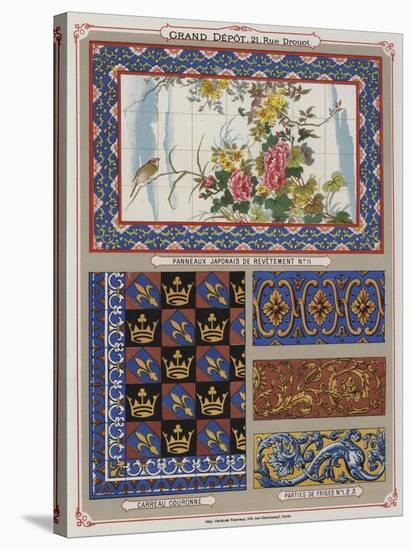 Page from the Catalogue of the Grand Depot De Porcelaines, Faiences Et Verreries-null-Stretched Canvas