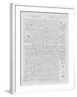 Page from the Codex Leicester, 1508-1512-Leonardo da Vinci-Framed Giclee Print