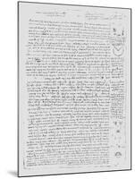 Page from the Codex Leicester, 1508-1512-Leonardo da Vinci-Mounted Giclee Print