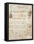 Page from the Codex Regarding the Flight of Birds-Leonardo da Vinci-Framed Stretched Canvas