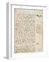 Page from the Codex Regarding the Flight of Birds-Leonardo da Vinci-Framed Giclee Print