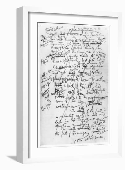 Page from the 'Finnegan's Wake' Notebooks, C.1922-39-James Joyce-Framed Giclee Print