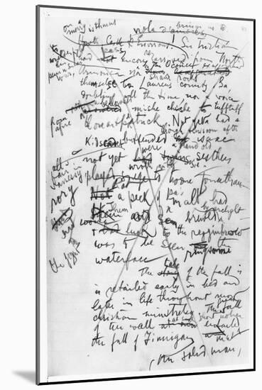 Page from the 'Finnegan's Wake' Notebooks, C.1922-39-James Joyce-Mounted Giclee Print