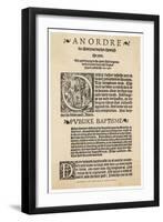 Page from the First Book of Common Prayer in English, Published under Edward VI-null-Framed Art Print