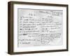 Page from the Original Manuscript of Madame Bovary by Gustave Flaubert-null-Framed Giclee Print