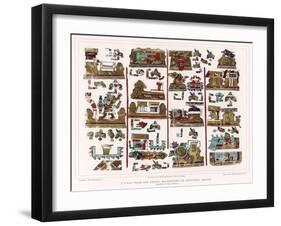 Page from the Vienna Nahua Manuscript of Zapotec Origin, Mexico-null-Framed Giclee Print