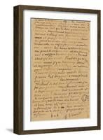 Page of a Letter from Vincent to His Brother Theo, Executed in Arles, 1888-Vincent van Gogh-Framed Giclee Print