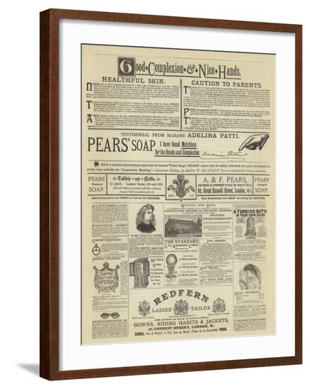 Page of Advertisement--Framed Giclee Print