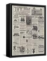 Page of Advertisement-null-Framed Stretched Canvas