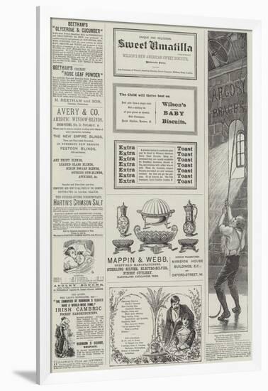 Page of Advertisements-Alfred Crowquill-Framed Giclee Print