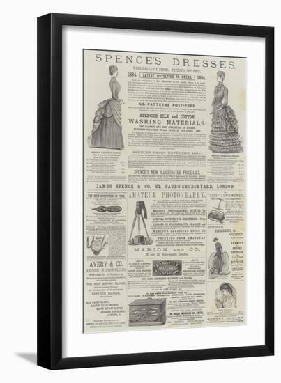 Page of Advertisements-Alfred Crowquill-Framed Giclee Print