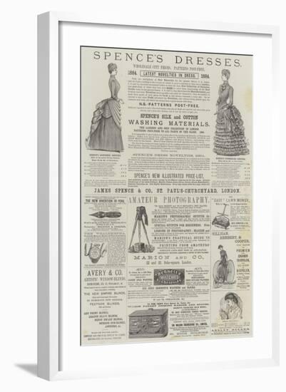 Page of Advertisements-Alfred Crowquill-Framed Giclee Print