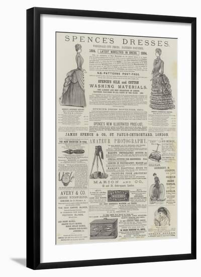 Page of Advertisements-Alfred Crowquill-Framed Giclee Print