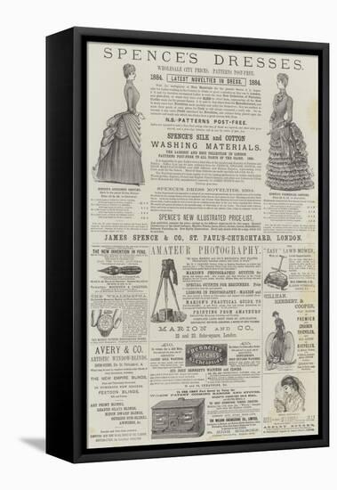 Page of Advertisements-Alfred Crowquill-Framed Stretched Canvas