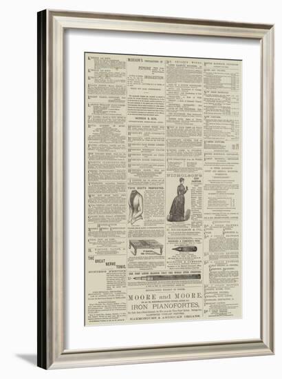 Page of Advertisements-null-Framed Giclee Print