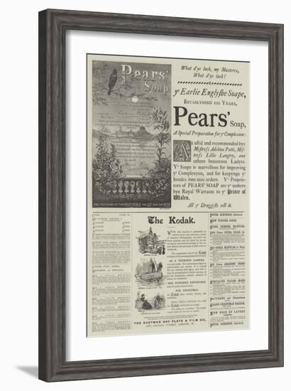 Page of Advertisements-null-Framed Giclee Print