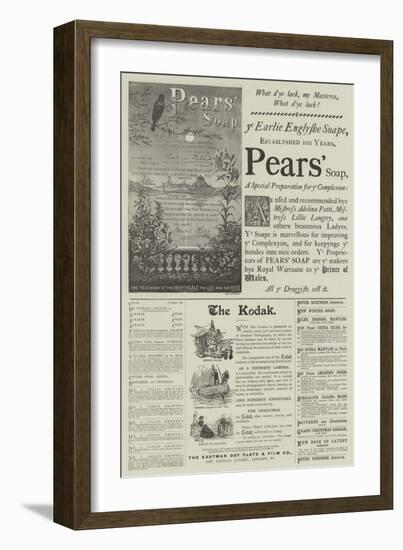 Page of Advertisements-null-Framed Giclee Print