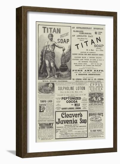 Page of Advertisements-null-Framed Giclee Print