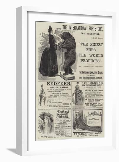 Page of Advertisements-null-Framed Giclee Print