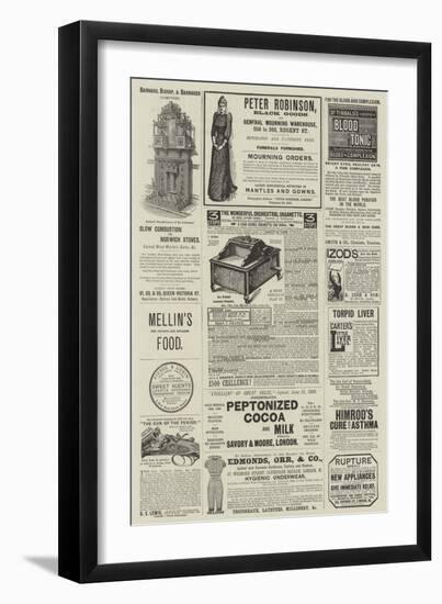 Page of Advertisements-null-Framed Giclee Print