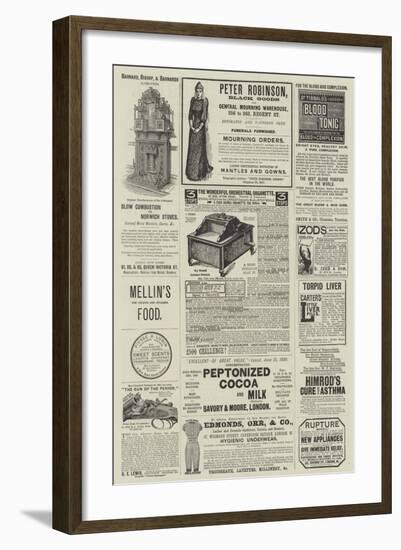 Page of Advertisements-null-Framed Giclee Print