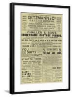 Page of Advertisements-null-Framed Giclee Print