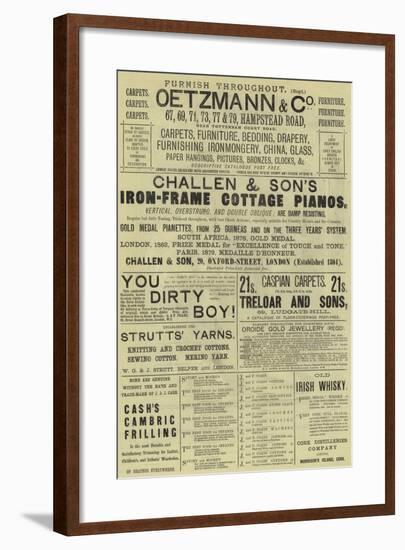 Page of Advertisements-null-Framed Giclee Print